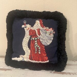 Festive Santa Claus Holiday Pillow 8”